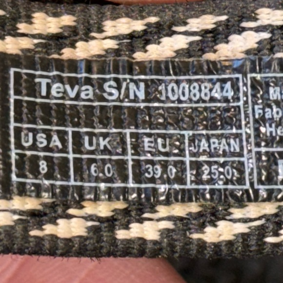 TEVA UNIVERSAL FLATFORM BLACK WHITE CANDY STRIPE PLATFORM SANDALS WOMENS SZ 8 - Picture 7 of 7